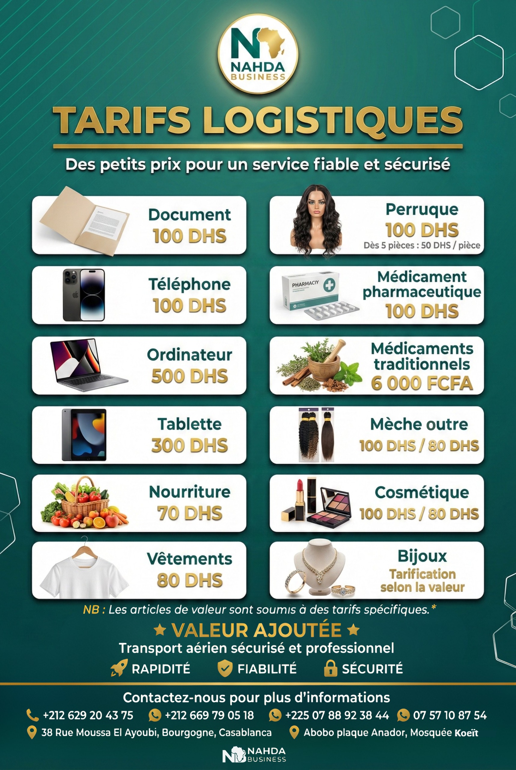 Tarifs